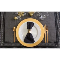 DII Hammered Gold Napkin Ring Set 12 Piece -Design Imports GUEST 009d1ba6 3581 46ba b883 52ca296be27d