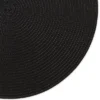Design Imports Black Round Pp Woven Placemat Set/6