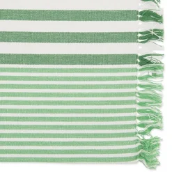 DII Stripe Placemat Set 6 Piece, Grass Green, 13x19" -Design Imports GUEST 01620284 4214 4d43 9be0 a629de9d3364