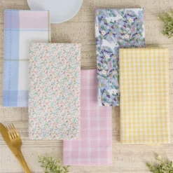 Design Imports Oh Hoppy Day Plaid Napkin And Bunny Ears Napkin Ring Set Of 4 -Design Imports GUEST 01ca5c0b 079d 493b 80e3 14c50ef2a912