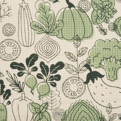 Design Imports Printed Dishtowel & Dishcloth Set 6 Piece, Veggie Print, Dt 18X28", Dc 13X13" 6 Design Imports Printed Dishtowel & Dishcloth Set 6 Piece, Veggie Print, Dt 18X28", Dc 13X13" - Image 6