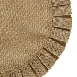 DII Jute Ruffle Trim Placemat Set 6 Piece, Natural, 15" Dia -Design Imports GUEST 02bac4c8 ce6b 4252 8e96 1a27bb40787d