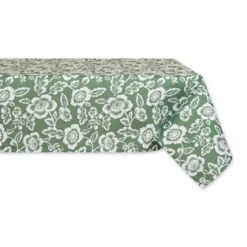 Design Imports Artichoke Green Floral Print Outdoor Tablecloth 60X84 -Design Imports GUEST 02be3433 f8fc 431f a082 af77624189b5