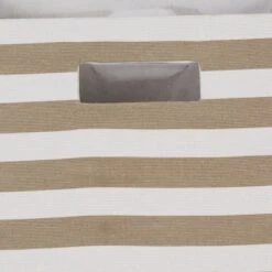 Design Imports Polyester Cube Stripe Stone Square 13X13X13 -Design Imports GUEST 038b003c 17b3 4def b149 e825261ab06c