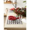 DII Buffalo Check Placemat Set 6 Piece, Red & Black, 13x19"