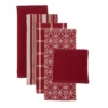 Design Imports Wine Asst Dishtowel & Dishcloth Set/5