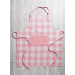 Design Imports Buffalo Check Chef Apron Pink & White -Design Imports GUEST 04bb311e 6a84 434c ba46 1bf87a9e6619