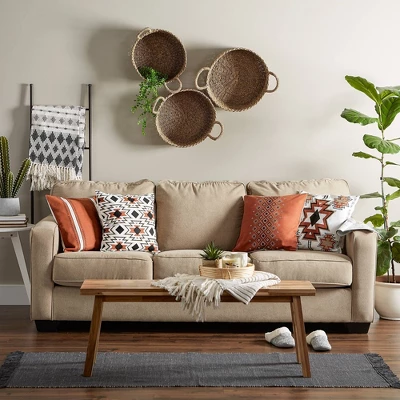 4pk 18"x18" Aztec Printed Square Throw Pillow Covers Clay - Design Imports 7 4pk 18"x18" Aztec Printed Square Throw Pillow Covers Clay - Design Imports - Image 7