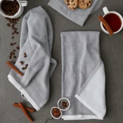 Design Imports Terry Solid Chambray Dishtowel Set 3 Piece, 18X28", Mineral Gray -Design Imports GUEST 0562eb80 6194 438c 94c6 5610ff911d0a