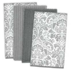 Design Imports Gray Damask Mf Dishtowel Set/4 -Design Imports GUEST 05af8a6f 68cc 40bf 872f 00afdd00d883