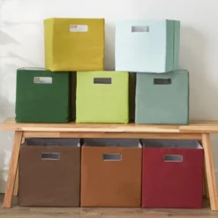 Design Imports Polyester Cube Solid Bark Brown Square 13X13X13 -Design Imports GUEST 060be62f d98c 44f7 b655 fa5791e79b71