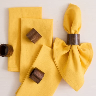 Design Imports Wooden Band Napkin Ring Set/4 3 Design Imports Wooden Band Napkin Ring Set/4 - Image 3