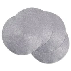 Set Of 4 Metallic Round Woven Placemat Silver - Design Imports: Polypropylene, Indoor/Outdoor, Easy Clean 17 Set Of 4 Metallic Round Woven Placemat Silver - Design Imports: Polypropylene, Indoor/Outdoor, Easy Clean -Design Imports GUEST 06f079a0 ba77 4c1b ad9a 4d3aab5709ca