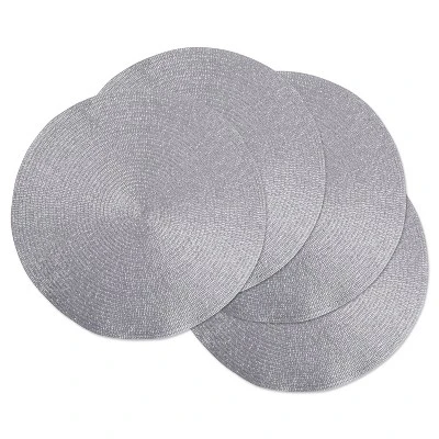 Set Of 4 Metallic Round Woven Placemat Silver - Design Imports: Polypropylene, Indoor/Outdoor, Easy Clean 9 Set Of 4 Metallic Round Woven Placemat Silver - Design Imports: Polypropylene, Indoor/Outdoor, Easy Clean - Image 9
