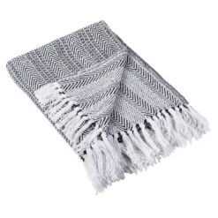 50"x60" Herringbone Striped Throw Blanket - Design Imports -Design Imports GUEST 08d5b7cb e812 45dc a814 0008ed4e43f8