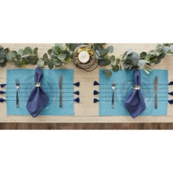 DII Ribbed Stripe Placemat Set 6 Piece, Thera Blue Stripe, 13x19" 10 DII Ribbed Stripe Placemat Set 6 Piece, Thera Blue Stripe, 13x19" -Design Imports GUEST 08ef048a 46cf 4182 9de8 af8788510eac