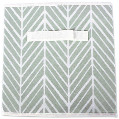 Nonwoven Polyester Cube Herringbone Mint Square 11x11x11 Set/2 7 Nonwoven Polyester Cube Herringbone Mint Square 11x11x11 Set/2 - Image 7
