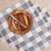 Design Imports Check Fringe Placemat Set/4, Dove Gray