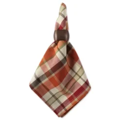 Design Imports Pumpkin Spice Plaid Napkin (Set Of 6)