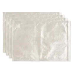 DII Polyester Velvet Placemat Set 4 Piece, Cream, 13x19" -Design Imports GUEST 0acb0dbb aec0 49ee b872 fbc3c60d4115