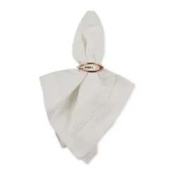 Design Imports Tri Metallic Rings Napkin Set/4