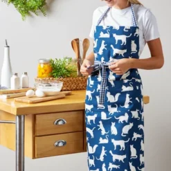 Design Imports Navy Cat Print Chef Apron -Design Imports GUEST 0b73195f 0d89 448c bd47 95e37861cd42