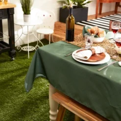 Design Imports Artichoke Tonal Lattice Print Outdoor Tablecloth 60X120 -Design Imports GUEST 0c3dba77 0940 44a3 af3f ac555ef3588c