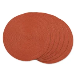 DII Solid Woven Placemat Set 6 Piece, Spice, 15" Dia 15 DII Solid Woven Placemat Set 6 Piece, Spice, 15" Dia -Design Imports GUEST 0cf20985 19bc 4fdf 8e14 b282b6ea035c