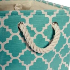 Design Imports Polyester Bin Lattice Aqua Rectangle Small 14X8X9 -Design Imports GUEST 0dc83182 c7bd 4310 80ef f1be88d75023