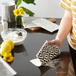 Design Imports Swedish Dishcloth Set/3, Reusable & Absorbent, Black & White -Design Imports GUEST 0e2b0c44 ddc2 43be 97a5 68cb33dab052
