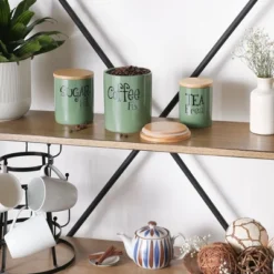 Design Imports Artichoke Green Coffee/Sugar/Tea Ceramic Canister Set/3 14 Design Imports Artichoke Green Coffee/Sugar/Tea Ceramic Canister Set/3 -Design Imports GUEST 0eca0f19 d7e8 462a bd2e c4d0e6babcaa