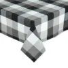 Design Imports Black Tri Color Check Tablecloth 60X84