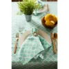 Design Imports Aqua Lattice Tablecloth 60X104