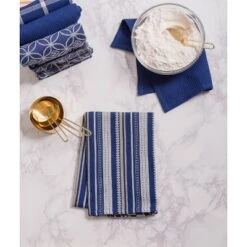 5pk Kitchen Towel & Dishcloth Set Nautical - Design Imports: Absorbent Cotton, Quick-Dry, Hand Washable -Design Imports GUEST 0fa50561 54f3 43fc 8c00 512a51c23883