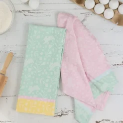 Design Imports Bunny Hop Jacquard Dishtowels Set/2