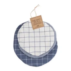 Design Imports Reusable Cotton Dish Covers Set/3, Blue Indigo -Design Imports GUEST 10a12833 af22 4182 8c9d af0f4482faa7