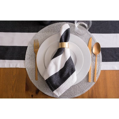 Set Of 4 Metallic Round Woven Placemat Silver - Design Imports: Polypropylene, Indoor/Outdoor, Easy Clean 8 Set Of 4 Metallic Round Woven Placemat Silver - Design Imports: Polypropylene, Indoor/Outdoor, Easy Clean - Image 8