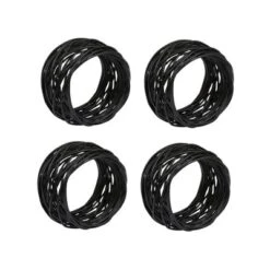 Design Imports Bird Nest Black Napkin Ring Set/4 -Design Imports GUEST 10ada3d1 14ca 4306 89bd 68fd8660d1c1