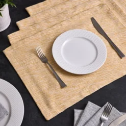 Design Imports Space Dyed Placemat Set/4, Dandelion -Design Imports GUEST 10d49623 53ac 472f 9836 0846fa4acc51