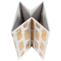Nonwoven Polyester Cube Pineapple White/Gold Square 11x11x11 Set/4 18 Nonwoven Polyester Cube Pineapple White/Gold Square 11x11x11 Set/4 -Design Imports GUEST 10d56d39 0bad 45bf 919d 1913ff176126