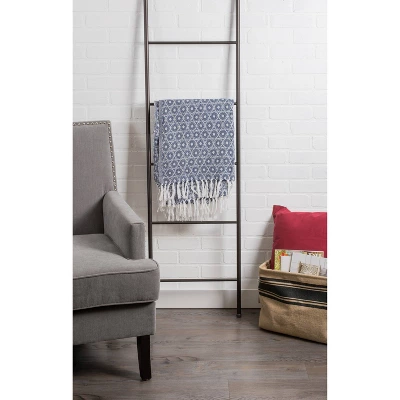 50"x60" Malachite Throw Blanket Blue - Design Imports: Cotton, Hypoallergenic, Machine Washable 5 50"x60" Malachite Throw Blanket Blue - Design Imports: Cotton, Hypoallergenic, Machine Washable - Image 5