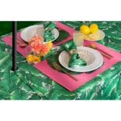Design Imports Banana Leaf Outdoor Tablecloth With Zipper 60X84 -Design Imports GUEST 12039994 542b 46d8 8841 8f6feaa95966 1