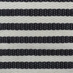 Design Imports Paper Bin Pinstripe Black Round Large 20X15X15