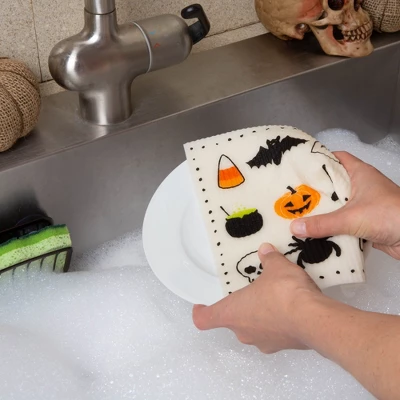 Design Imports Spooky Swedish Dishcloth Set/3 3 Design Imports Spooky Swedish Dishcloth Set/3 - Image 3
