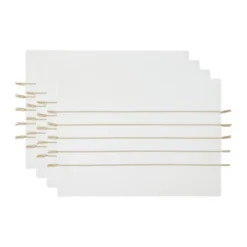 DII Stripe Tassel Placemat Set 4 Piece, White & Stone, 13x19" 13 DII Stripe Tassel Placemat Set 4 Piece, White & Stone, 13x19" -Design Imports GUEST 127c547a 6654 4442 b813 af938d6e98cd