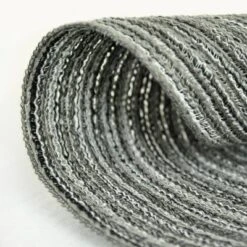 Set Of 6 Variegated Round Woven Placemat Gray - Design Imports