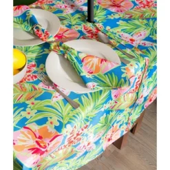 Design Imports Summer Floral Outdoor Tablecloth With Zipper 60X84 -Design Imports GUEST 13462a23 2e83 453d b986 259a681e5f9b