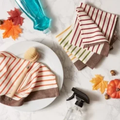 Design Imports Harvest Prep Stripe Woven Dishtowel (Set Of 4) -Design Imports GUEST 139050ea d427 48c0 9eb8 e6edb85a1420