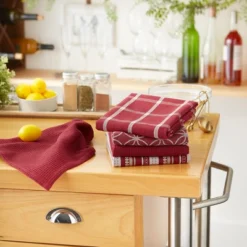Design Imports Wine Asst Dishtowel & Dishcloth Set/5 -Design Imports GUEST 13c2836a 6edc 46dc af0a 99bb108995fd