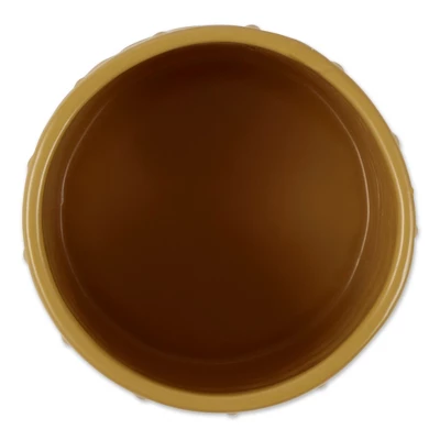 Design Imports Honey Gold Matte Retro Vine Texture Ceramic Canister Set/3 7 Design Imports Honey Gold Matte Retro Vine Texture Ceramic Canister Set/3 - Image 7